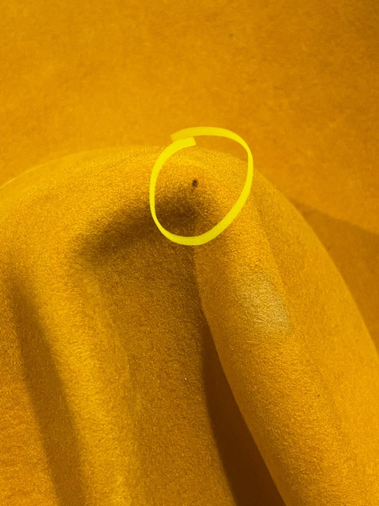 READ Vtg Resistol Western Self Conforming Felt Cowboy Hat Mustard Yellow 7 1/4 main image 4